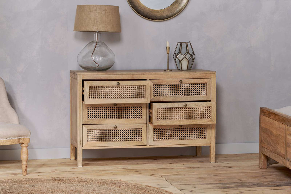 Nkuku Kanz Mango Wood Chest Of Drawers Natural