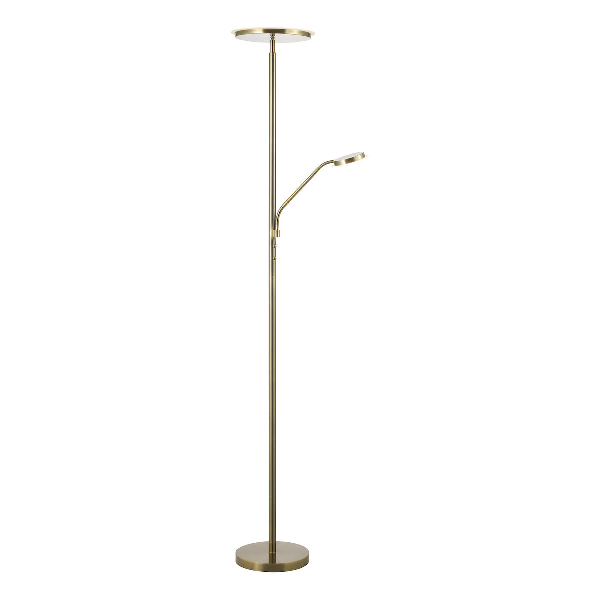 Dar Kamika Mother & Child Floor Lamp Antique Brass LED