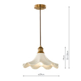 Dar Kayla Pendant Antique Bronze and Cream Ceramic