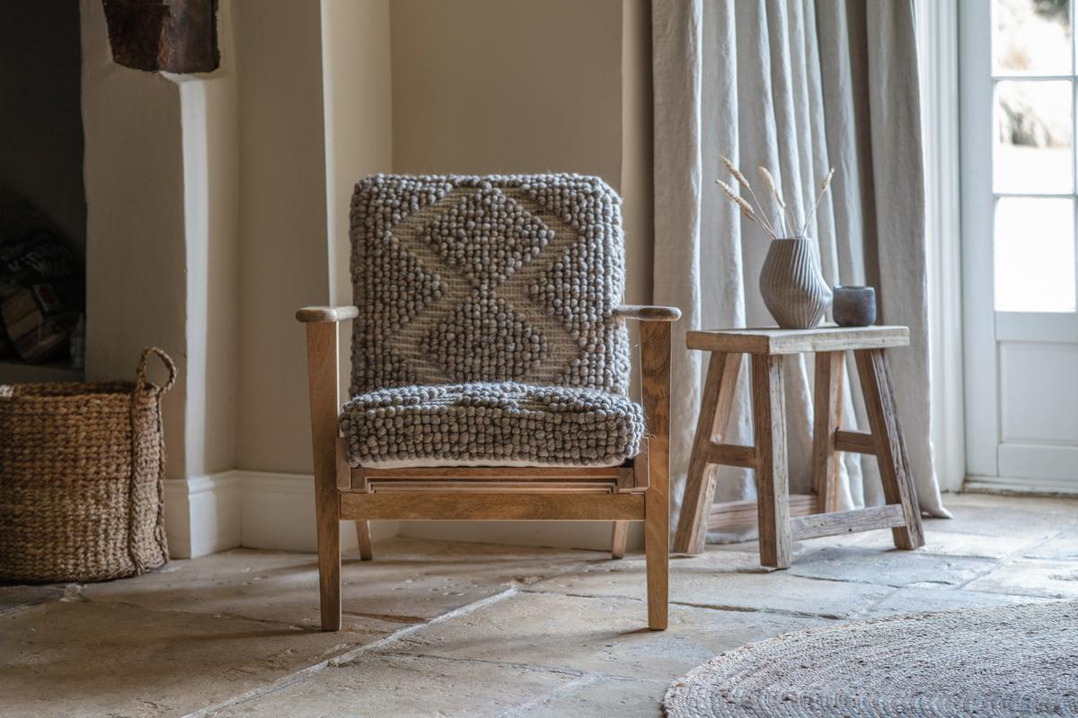 Nkuku Keya Chunky Weave & Mango Wood Chair