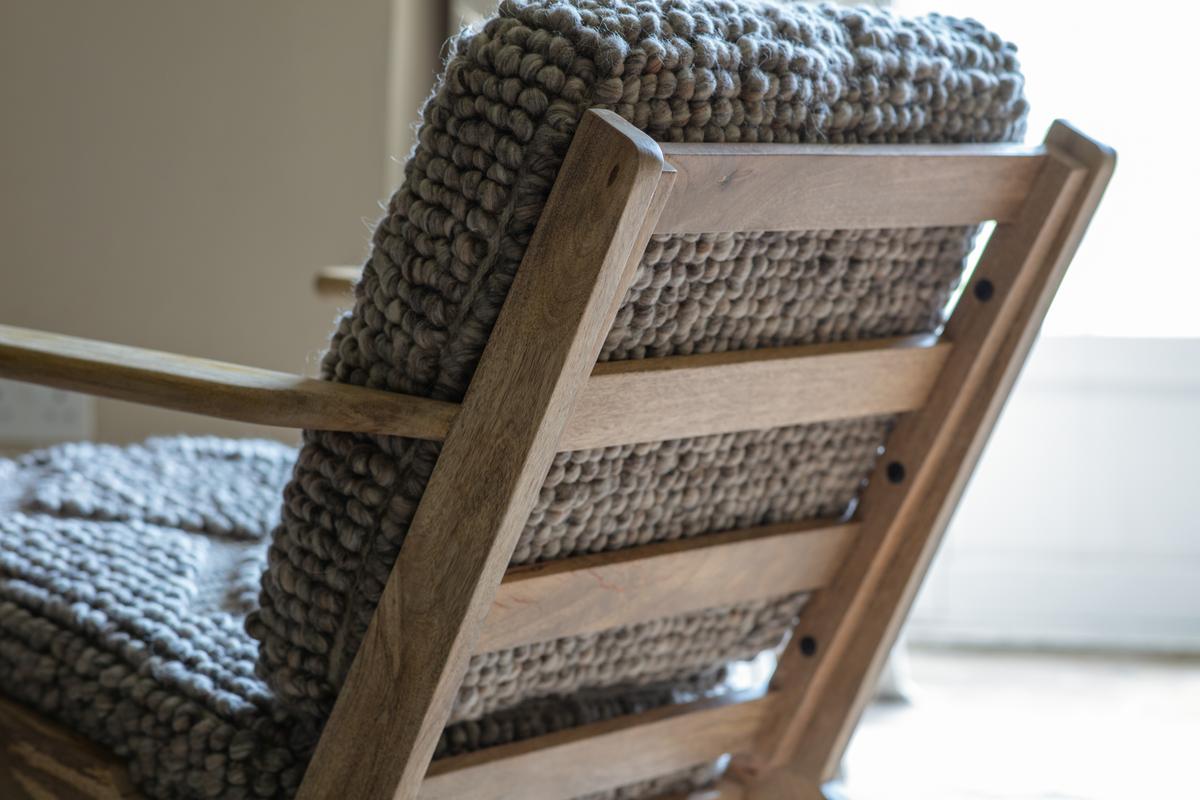 Nkuku Keya Chunky Weave & Mango Wood Chair