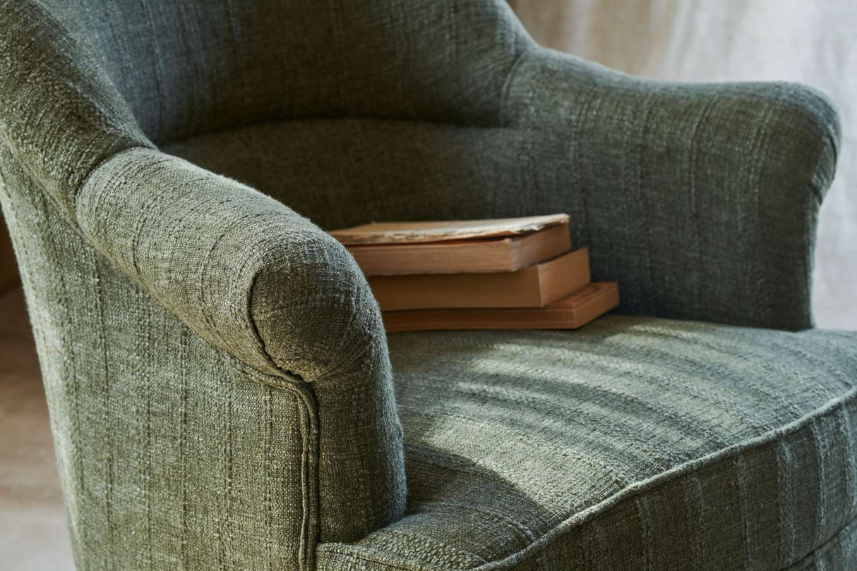 Nkuku Kiana Cotton Armchair Moss