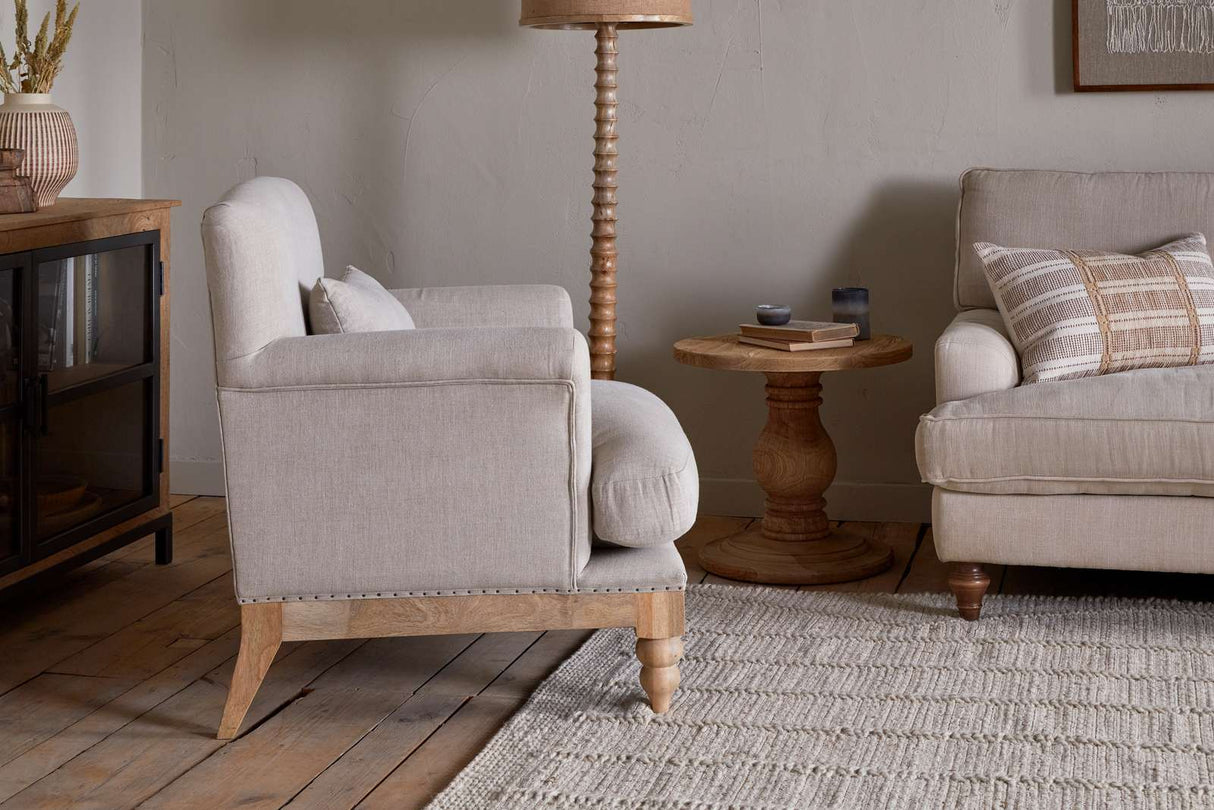 Nkuku Kashi Linen Armchair Natural
