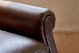 Nkuku Knada Leather Armchair Chocolate Brown