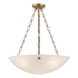 Dar Keita 3 Light Pendant Antique Bronze and Alabaster Glass
