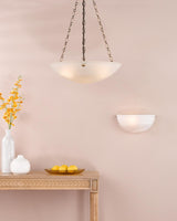 Dar Keita 3 Light Pendant Antique Bronze and Alabaster Glass
