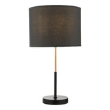 Dar Kelso Table Lamp Matt Black & Polished Copper –  from Amos Lighting + Home