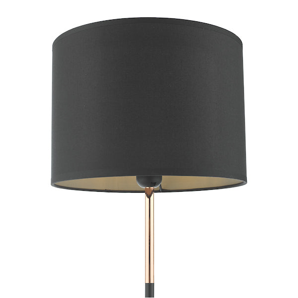 Dar Kelso Table Lamp Matt Black & Polished Copper –  from Amos Lighting + Home