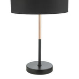 Dar Kelso Table Lamp Matt Black & Polished Copper –  from Amos Lighting + Home