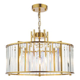 Dar Kiran 5 Light Pendant Natural Brass and Glass –  from Amos Lighting + Home