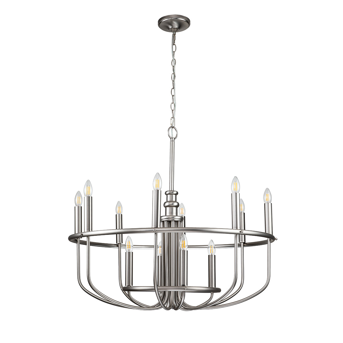 Kichler Capitol Hill 12lt Chandelier Silver