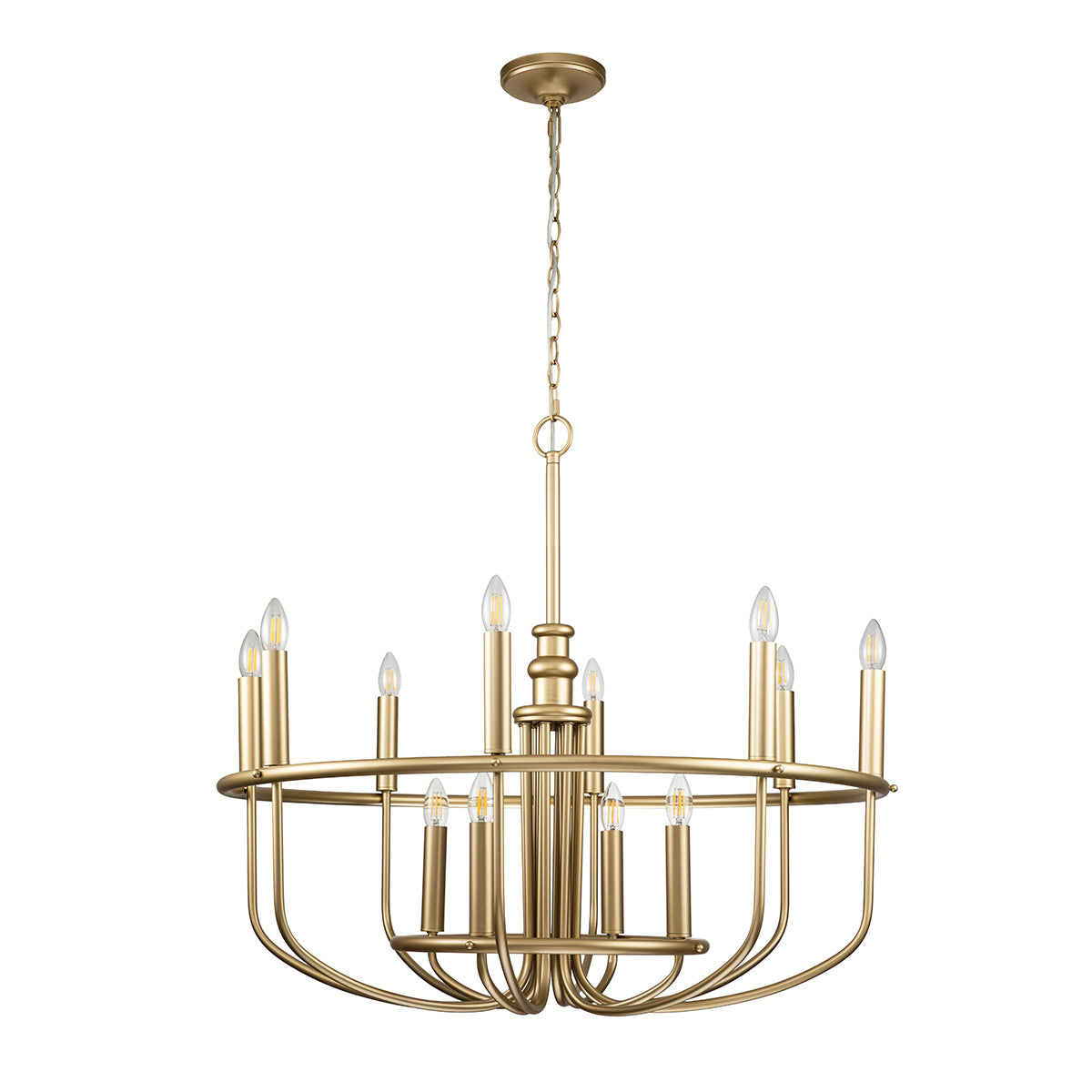 Kichler Capitol Hill 12lt Chandelier Brass