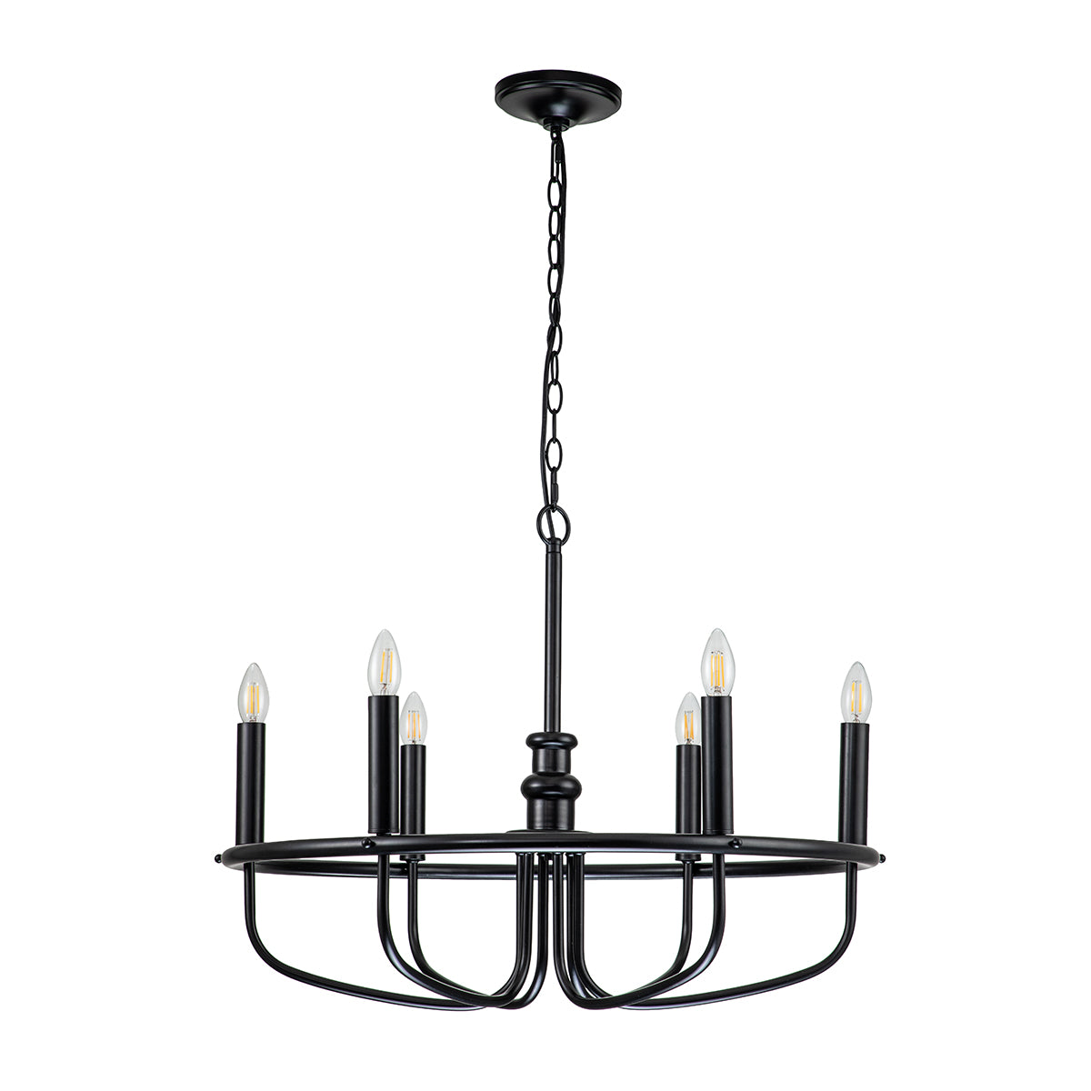Kichler Capitol Hill 6lt Chandelier Black