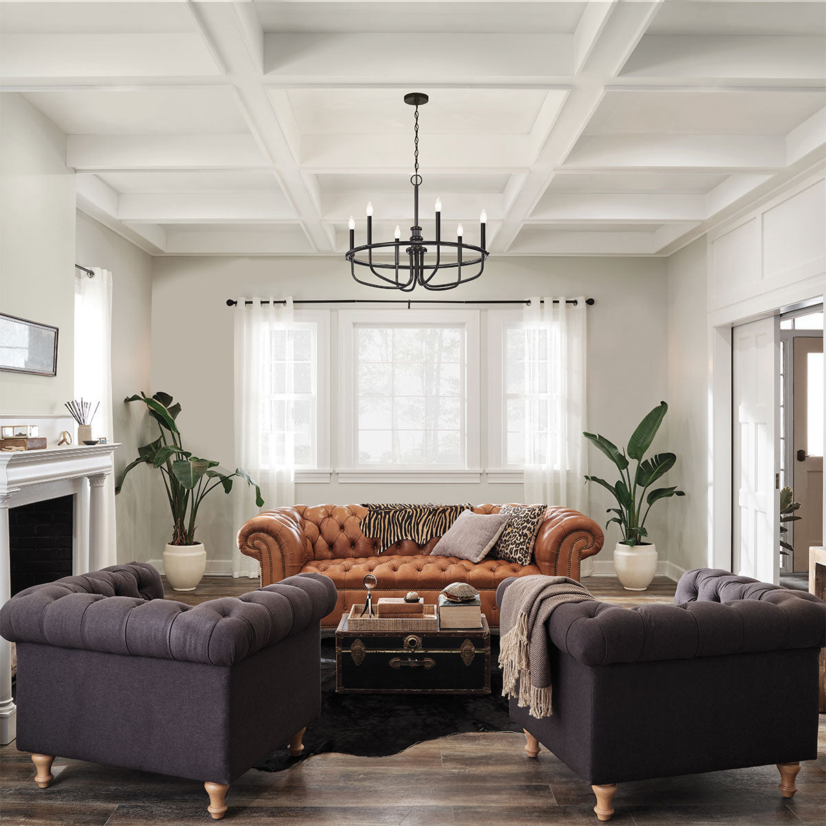 Kichler Capitol Hill 6lt Chandelier Black