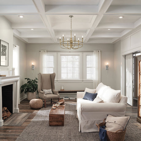 Kichler Capitol Hill 6lt Chandelier Brass