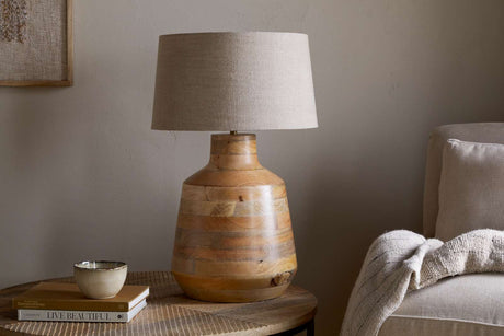 Nkuku Kayo Statement Table Lamp Mango Wood