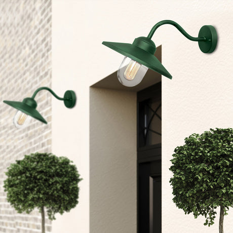 Elstead Klampenborg 1 lt Wall Lantern Green