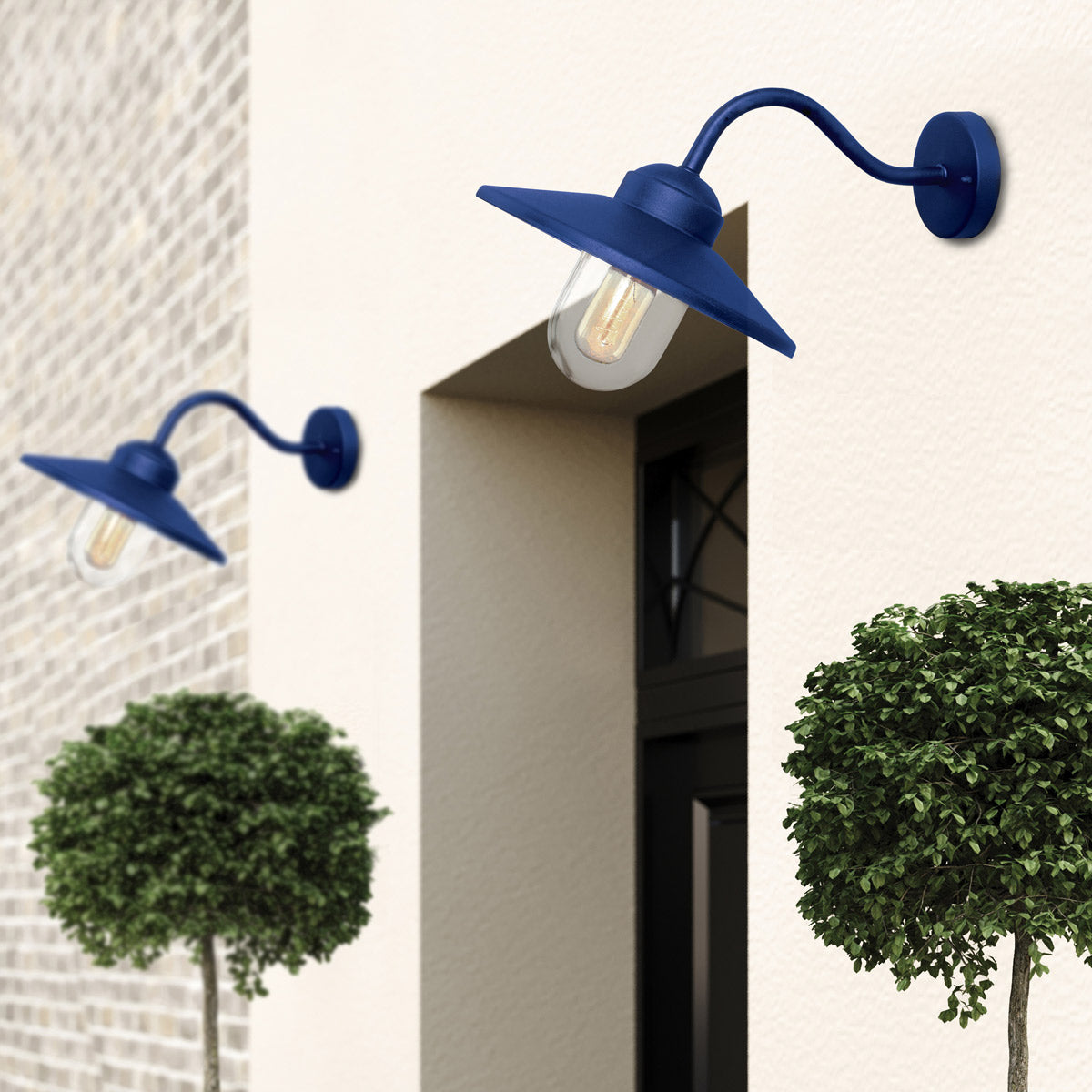 Elstead Klampenborg 1 lt Wall Lantern Blue