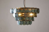 Nkuku Kagitha Recycled Glass Chandelier Green Large