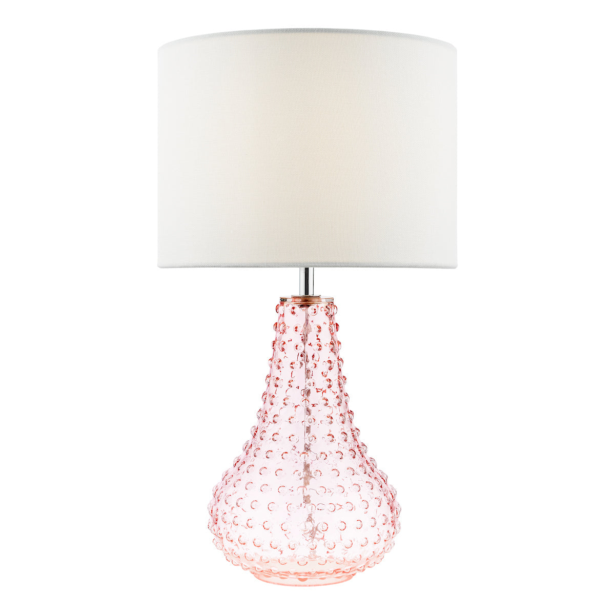 Dar Kristina Table Lamp Pink Glass With Shade –  from Amos Lighting + Home