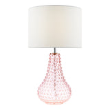 Dar Kristina Table Lamp Pink Glass With Shade –  from Amos Lighting + Home