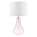 Dar Kristina Table Lamp Pink Glass With Shade –  from Amos Lighting + Home