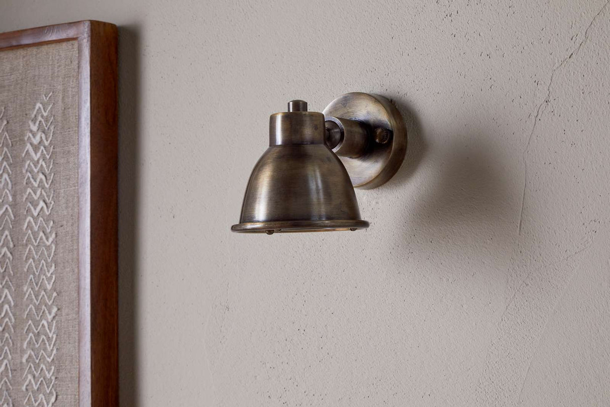 Nkuku Kasai Brass Spotlight Antique Brass