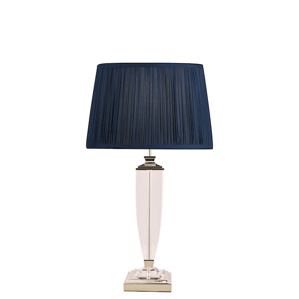 Laura Ashley Carson Large Table Lamp Polished Nickel &amp; Crystal –  from Amos Lighting + Home