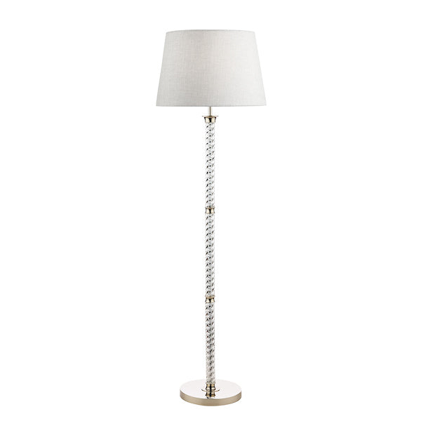 Laura Ashley Louis Floor Lamp Twisted Glass Polished Nickel Base –  from Amos Lighting + Home