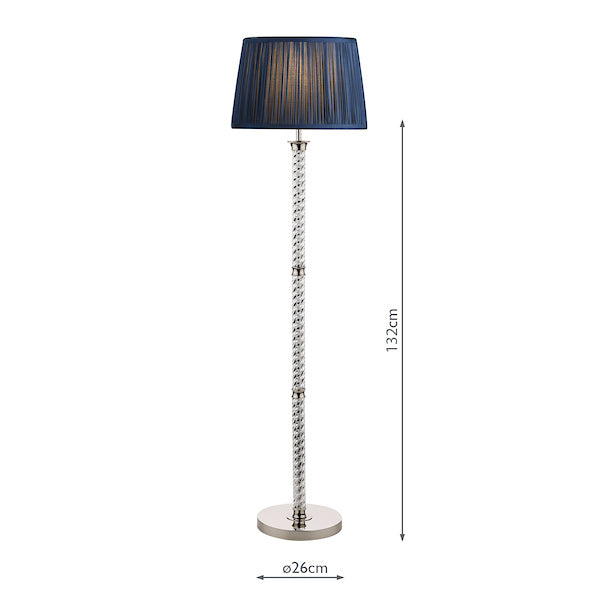 Laura Ashley Louis Floor Lamp Twisted Glass Polished Nickel Base –  from Amos Lighting + Home