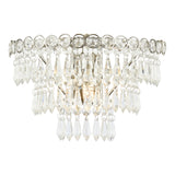 Laura Ashley Enid Wall Light Faceted Glass and Polished Nickel
