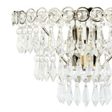 Laura Ashley Enid Wall Light Faceted Glass and Polished Nickel