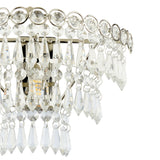 Laura Ashley Enid Wall Light Faceted Glass and Polished Nickel