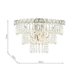 Laura Ashley Enid Wall Light Faceted Glass and Polished Nickel