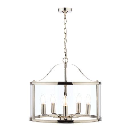 Laura Ashley Harrington 5 Light Pendant Polished Nickel