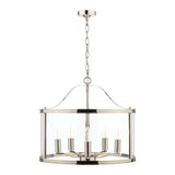 Laura Ashley Harrington 5 Light Pendant Polished Nickel