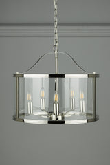 Laura Ashley Harrington 5 Light Pendant Polished Nickel