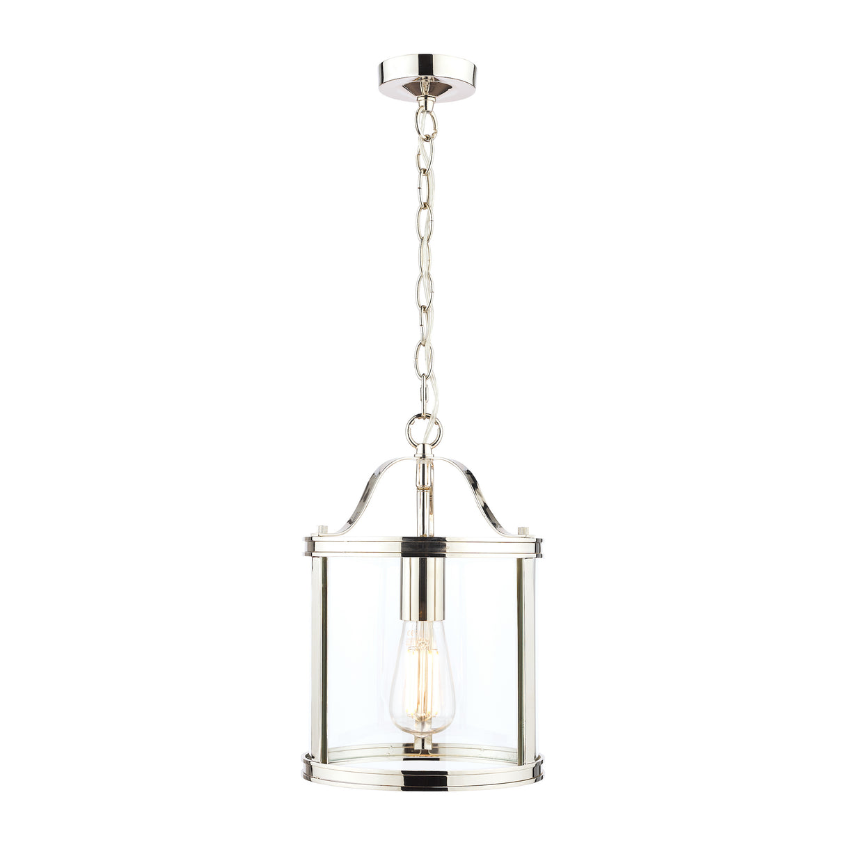 Laura Ashley Harrington Single Pendant Polished Nickel
