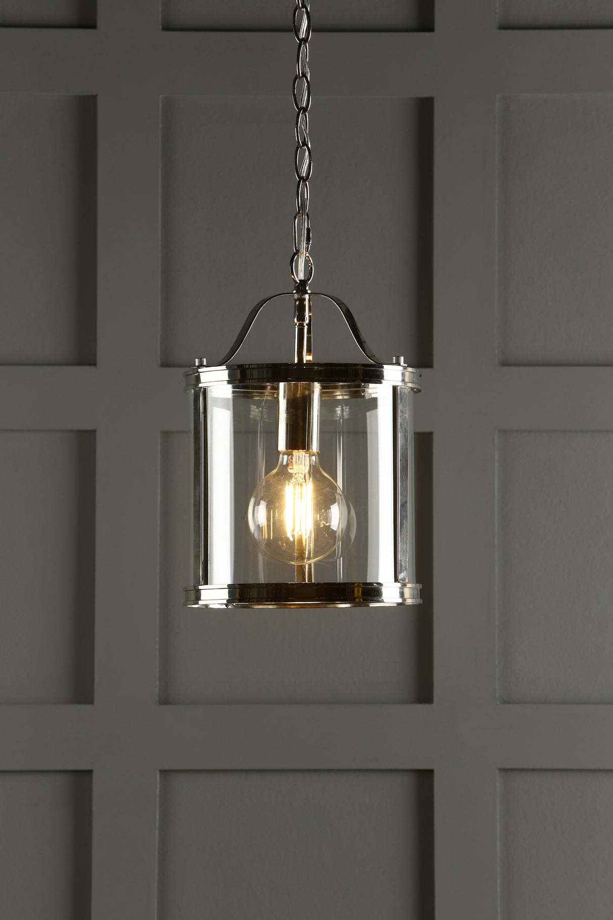 Laura Ashley Harrington Single Pendant Polished Nickel