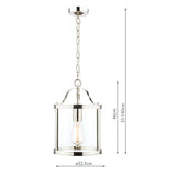 Laura Ashley Harrington Single Pendant Polished Nickel
