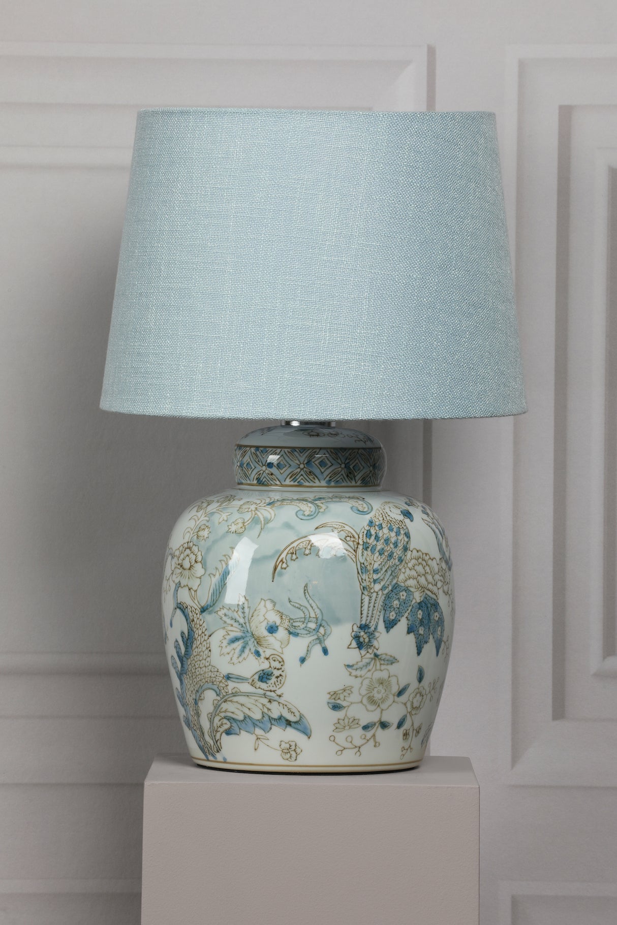 Laura Ashley Elizabeth Ceramic Table Lamp Bird Print Base