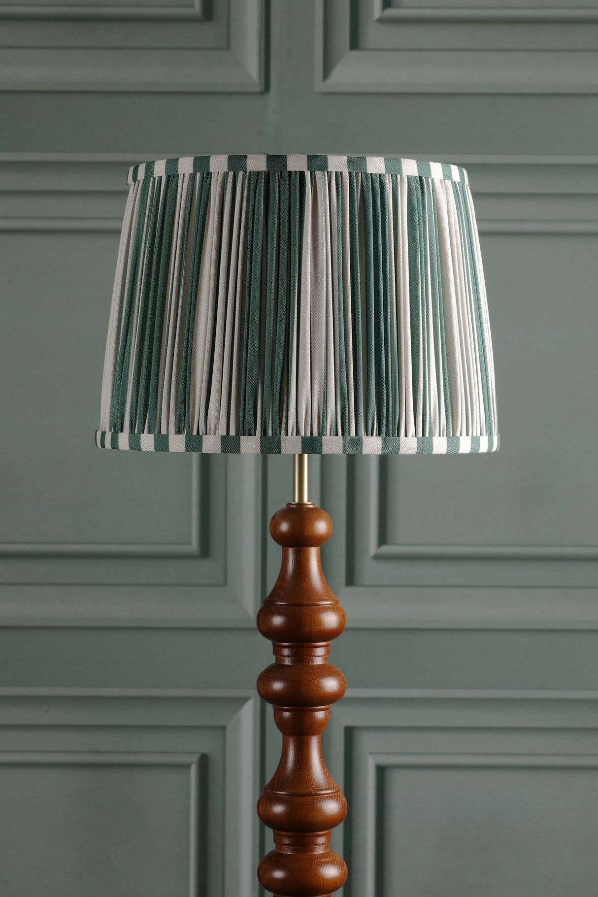 Laura Ashley Denwick Green Cotton Tapered Drum Shade 30cm/12 inch