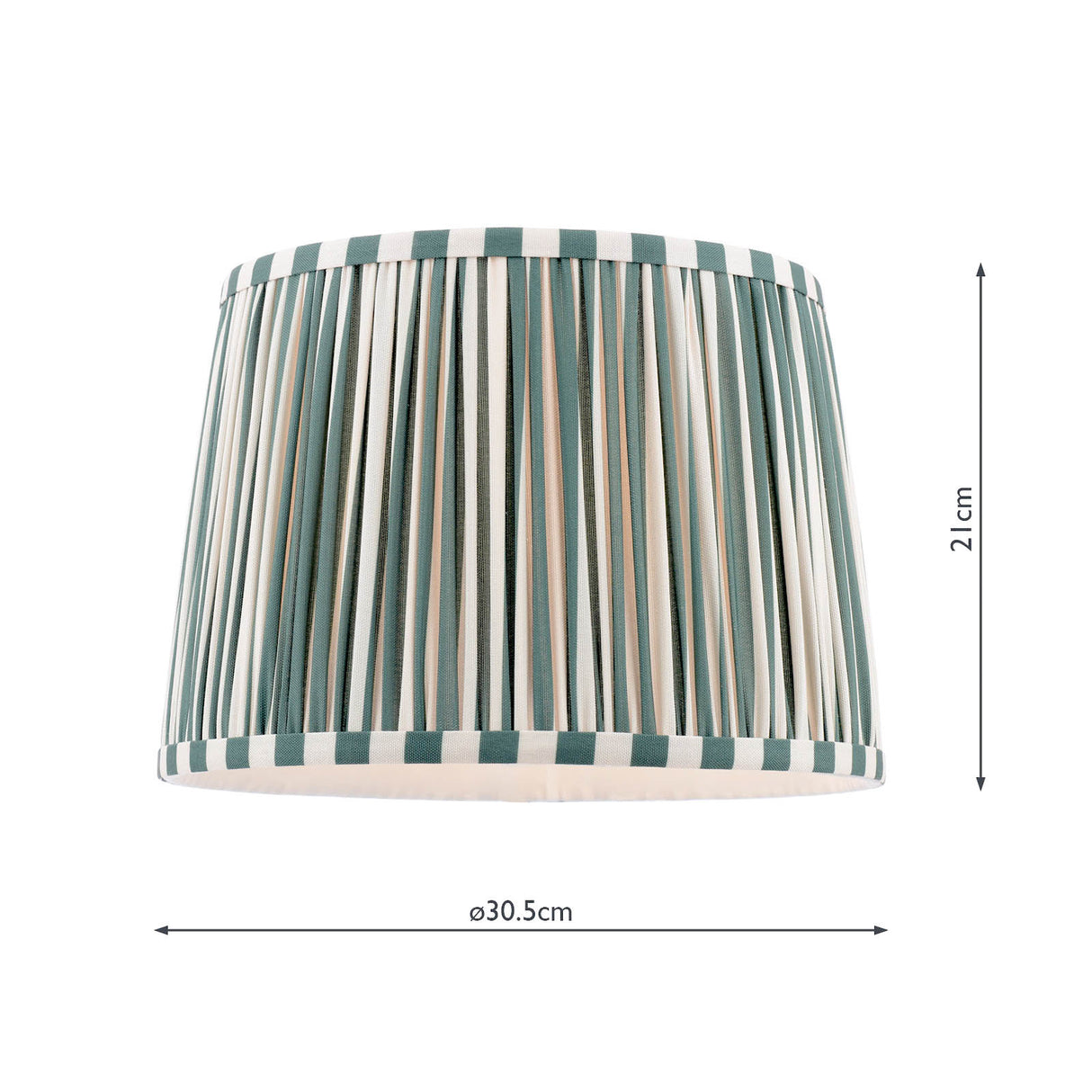 Laura Ashley Denwick Green Cotton Tapered Drum Shade 30cm/12 inch