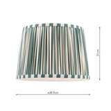Laura Ashley Denwick Green Cotton Tapered Drum Shade 30cm/12 inch
