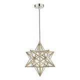 Laura Ashley Star Pendant Polished Silver Glass Small –  from Amos Lighting + Home