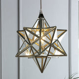 Laura Ashley Star Pendant Polished Silver Glass Small –  from Amos Lighting + Home