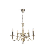 Laura Ashley Winchester 5 Light Chandelier Antique Brass –  from Amos Lighting + Home