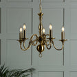 Laura Ashley Winchester 5 Light Chandelier Antique Brass –  from Amos Lighting + Home