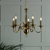 Laura Ashley Winchester 5 Light Chandelier Antique Brass –  from Amos Lighting + Home