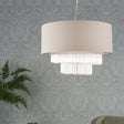 Laura Ashley Genevieve 5lt Pendant Chandelier Grey Shade –  from Amos Lighting + Home